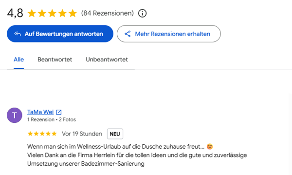 Kundenfeedback TaMa Wei